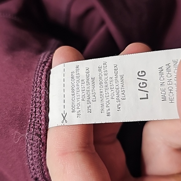 Reebok large maroon athletic leggings - Picture 7 of 7